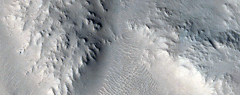 Steep Slopes of Crater