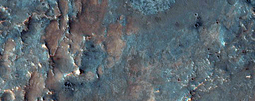 Possible Exposed Ejecta Deposits at Elorza Crater