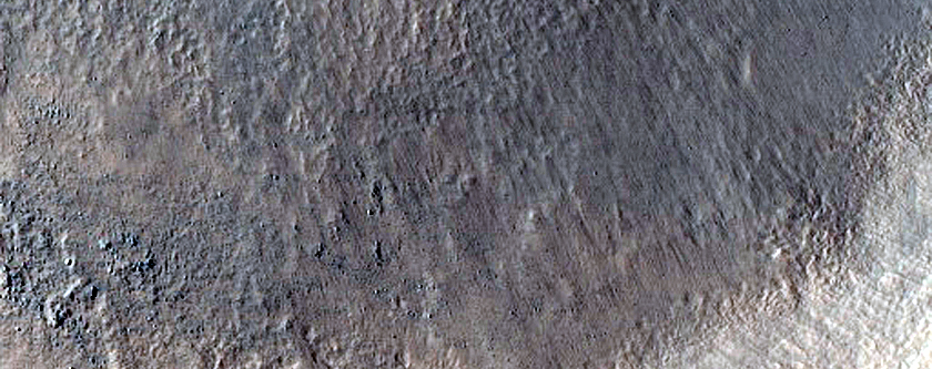 Flow on Wall of Arkhangelsky Crater