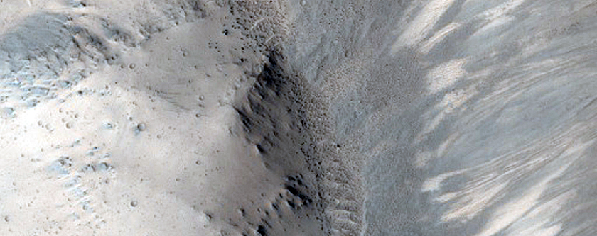 Monitor Slopes of Well-Preserved Crater