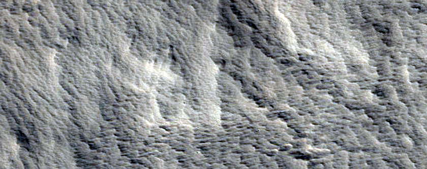 Crater and Trough in Northern Mid-Latitudes