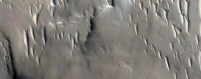 Layers in Crater Ejecta East of Scamander Vallis