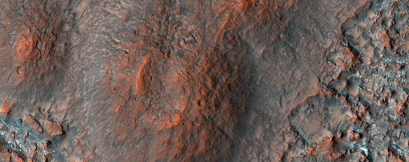 Cones on Crater Floor in Terra Sirenum