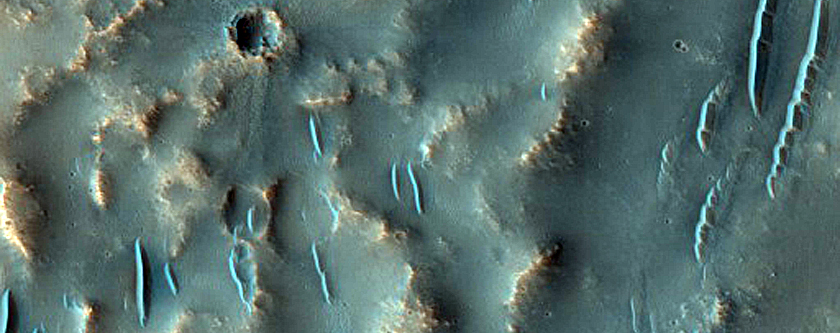 Mesa-Forming Materials in Southeast Wislicenus Crater