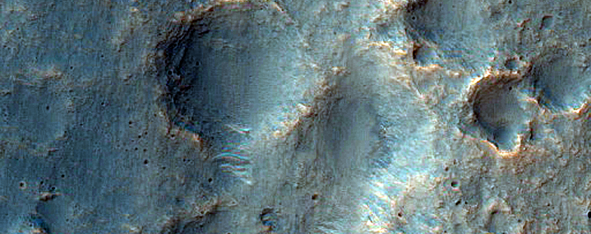 Channel along Edge of Crater