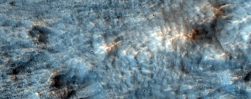 West Half of Well-Preserved Crater in Margaritifer Terra