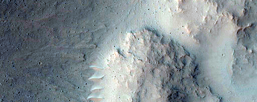Relatively Pristine 7-Kilometer Crater with Gullies