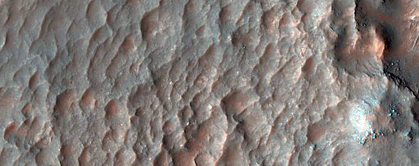 Central Pit of Crater in Terra Sabaea