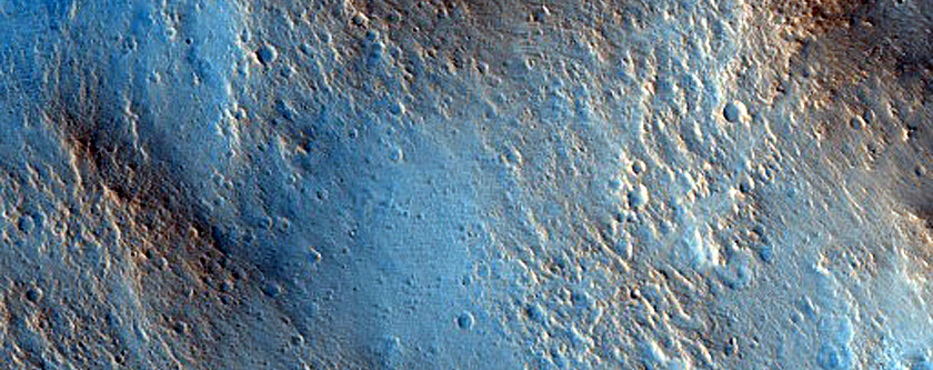 Impact Ejecta South of Trouvelot Crater