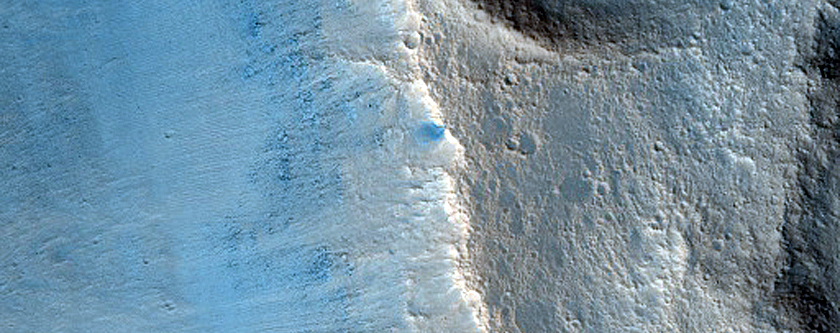 Landform with Well-Preserved Crater