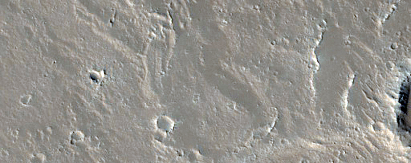 Possible Volcanic Vent East of Olympus Mons