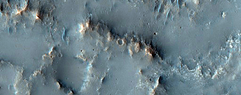 Channel and Layers in Southern Low Latitude Crater