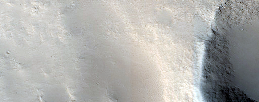 Large Yardang with Crack in Amazonis Planitia
