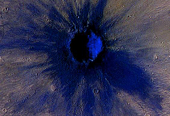 An Impact North of Valles Marineris