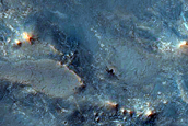 Exposed Ejecta East of Hargraves Crater