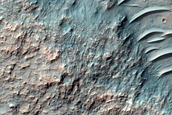 Fresh Irregular Crater in Tyrrhena Terra 