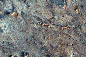 Exposed Ejecta West of Hargraves Crater near Nili Fossae Trough