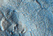 Contact Between Debris Apron and Upper Plains in Deuteronilus Mensae