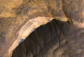 Sandstein im Westen von Candor Chasma