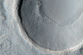 Crater with Thin Ejecta in Ismeniae Fossae