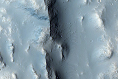 Terrace-Based Well-Preserved Pitted Material of Crater in Kasei Valles