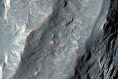 Light-Toned Material on Northwest Candor Chasma Wall