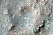 Tyrrhena Terra Crater Deposit