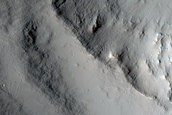 Crater on Slump within Crater in Sinai Planum
