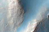 Valley Cutting Old Crater Rim near Ausonia Montes