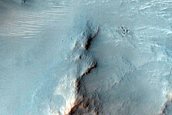 Crater Wall and Landslide