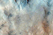 Dark Patch on Floor of Large Crater