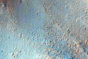 Valley and Fan in Crater in Tyrrhena Terra