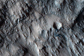 Baetis Chasma and nearby Impact Crater