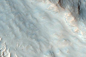 Flow Features Associated with Well-Preserved 10-Kilometer Crater