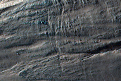 Southwest Outer Rim of Asimov Crater