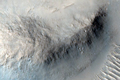 Channel with Possible Bench in Hesperia Planum
