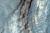 Layers along Mounds East of Terby Crater