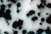 South Polar Region Cryptic Terrain Margin Monitoring in Main Crater