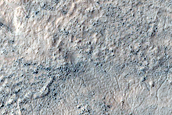 Curved Ridge in Shallow Valley South of Greeley Crater