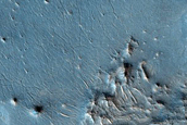 Possible Impact Melt in Crater Floor in Terra Sabaea