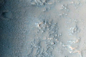 Western Flank of Crater Overtopped by Flows