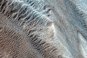 Ridges Associated with Large Lobate Flow Feature
