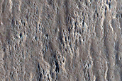 Contact between Medusae Fossae Formation and Apollinaris Mons Flank