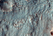 Fan Material in Crater in Context Camera Image