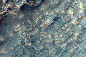 Breached Crater Rim South of Terby Crater