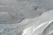Southwest Outer Rim of Asimov Crater