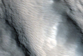 Ridges along Pavonis Mons Caldera Rim