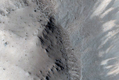 Monitor Slopes of Well-Preserved Crater