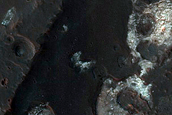 Narrow Lobate Landform with Ridged Margins in Torup Crater