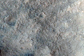 Crater in Syria Planum
